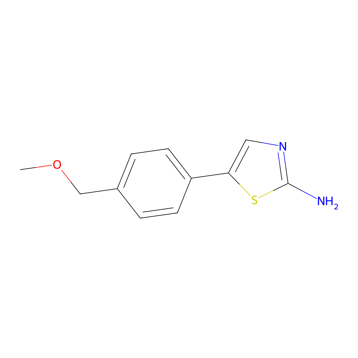 5-(4-(Methoxymethyl)phenyl)thiazol-2-amine molecular structure, CAS 1595959-12-8
