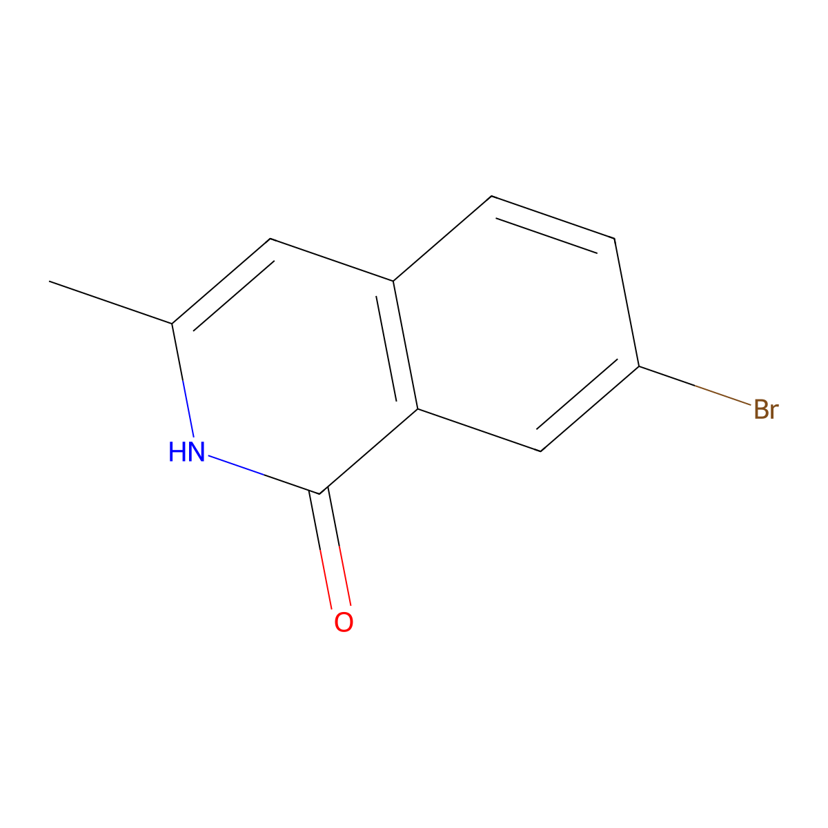7-Bromo-3-methyl-1,2-dihydroisoquinolin-1-one molecular structure, CAS 1595959-15-1