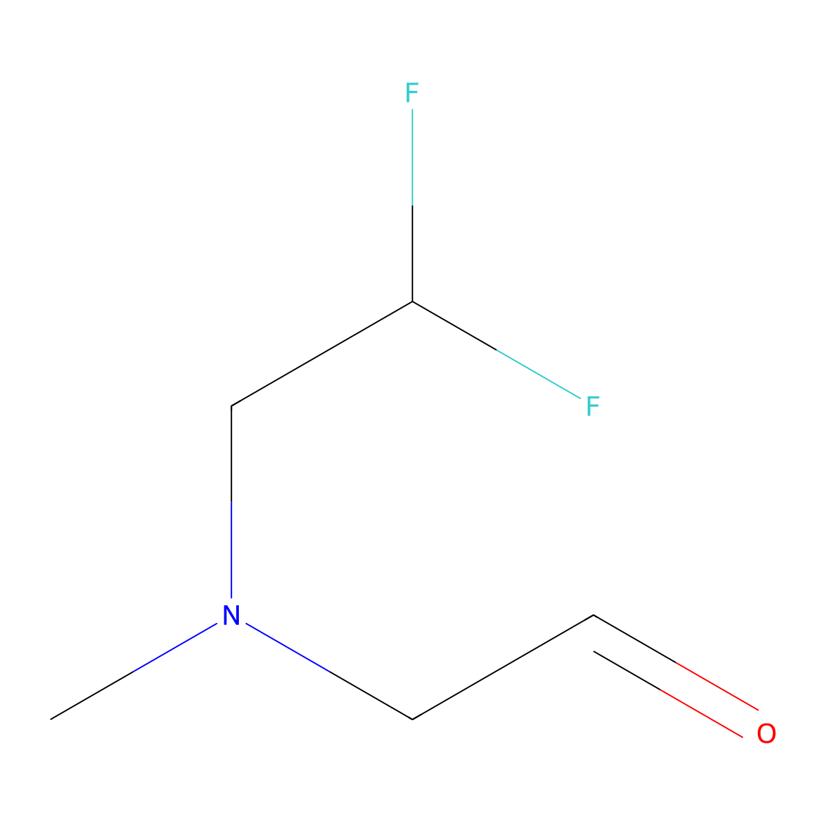 2-[(2,2-Difluoroethyl)(methyl)amino]acetaldehyde molecular structure, CAS 1595966-16-7