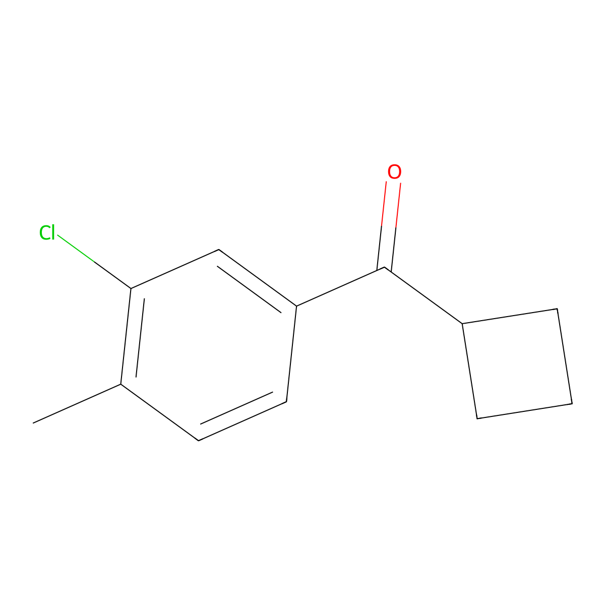 (3-Chloro-4-methylphenyl)cyclobutylmethanone molecular structure, CAS 1595969-53-1