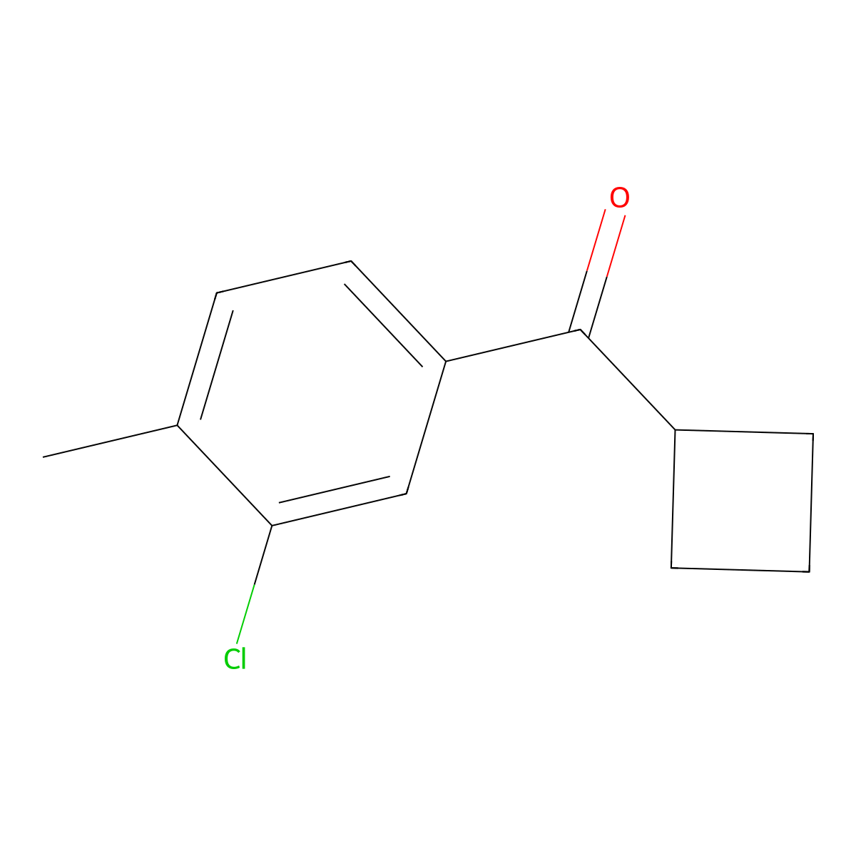 (3-Chloro-4-methylphenyl)cyclobutylmethanone molecular structure, CAS 1595969-53-1