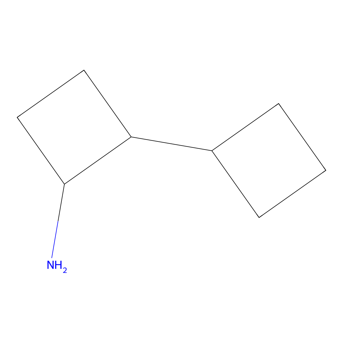 2-Cyclobutylcyclobutan-1-amine molecular structure, CAS 1595973-38-8