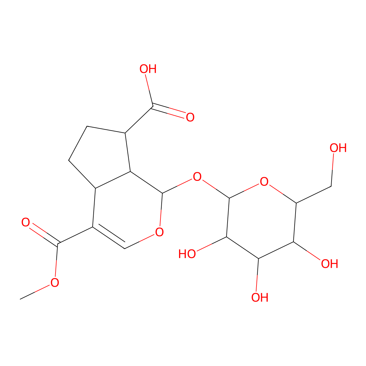 11-Methylforsythide molecular structure, CAS 159598-00-2