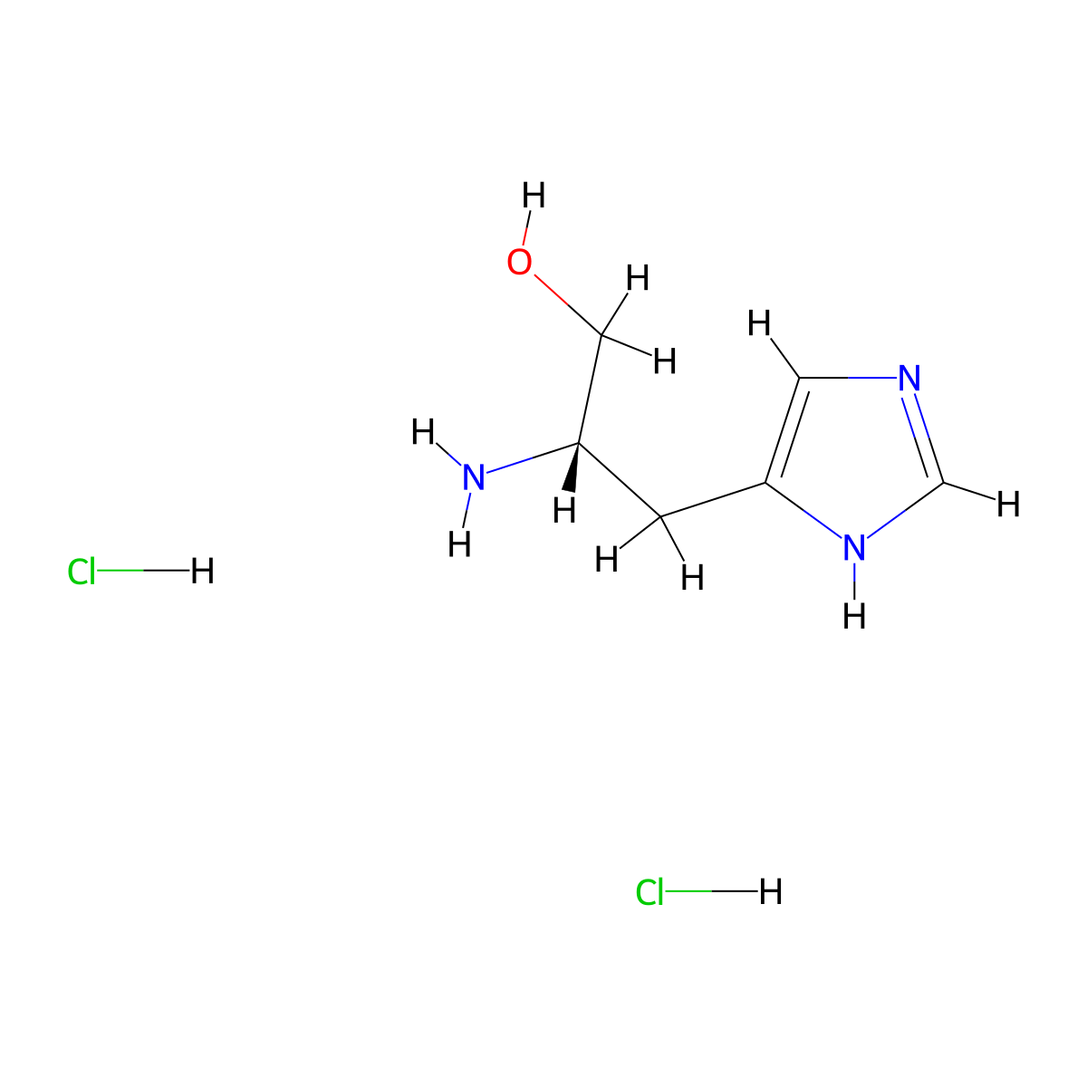 L-Histidinol dihydrochloride molecular structure, CAS 1596-64-1