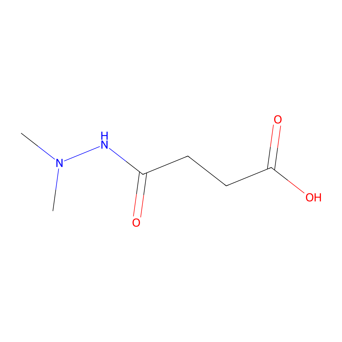 Daminozide molecular structure, CAS 1596-84-5