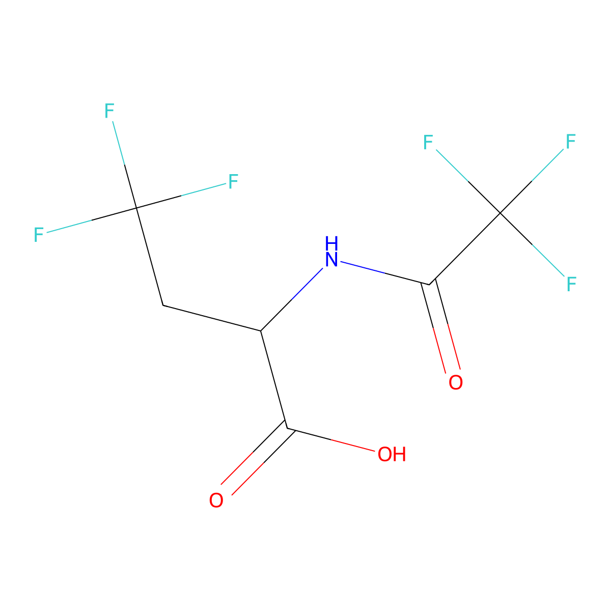 4,4,4-Trifluoro-2-(trifluoroacetamido)butanoic acid molecular structure, CAS 15960-02-8