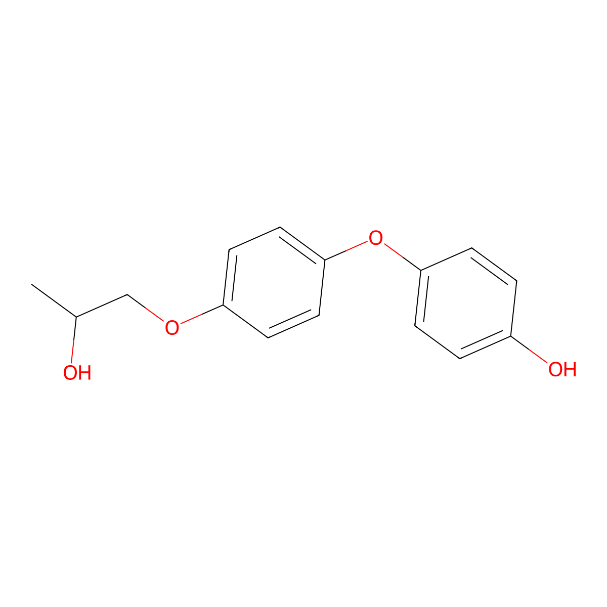 4-[4-(2-Hydroxypropoxy)phenoxy]phenol molecular structure, CAS 159600-64-3