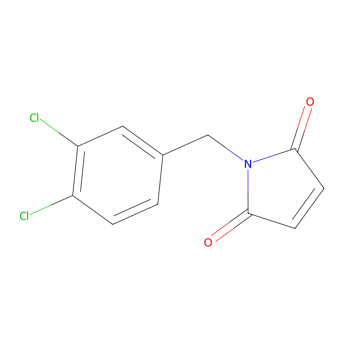 1H-Pyrrole-2,5-dione, 1-[(3,4-dichlorophenyl)methyl]- molecular structure, CAS 159600-87-0