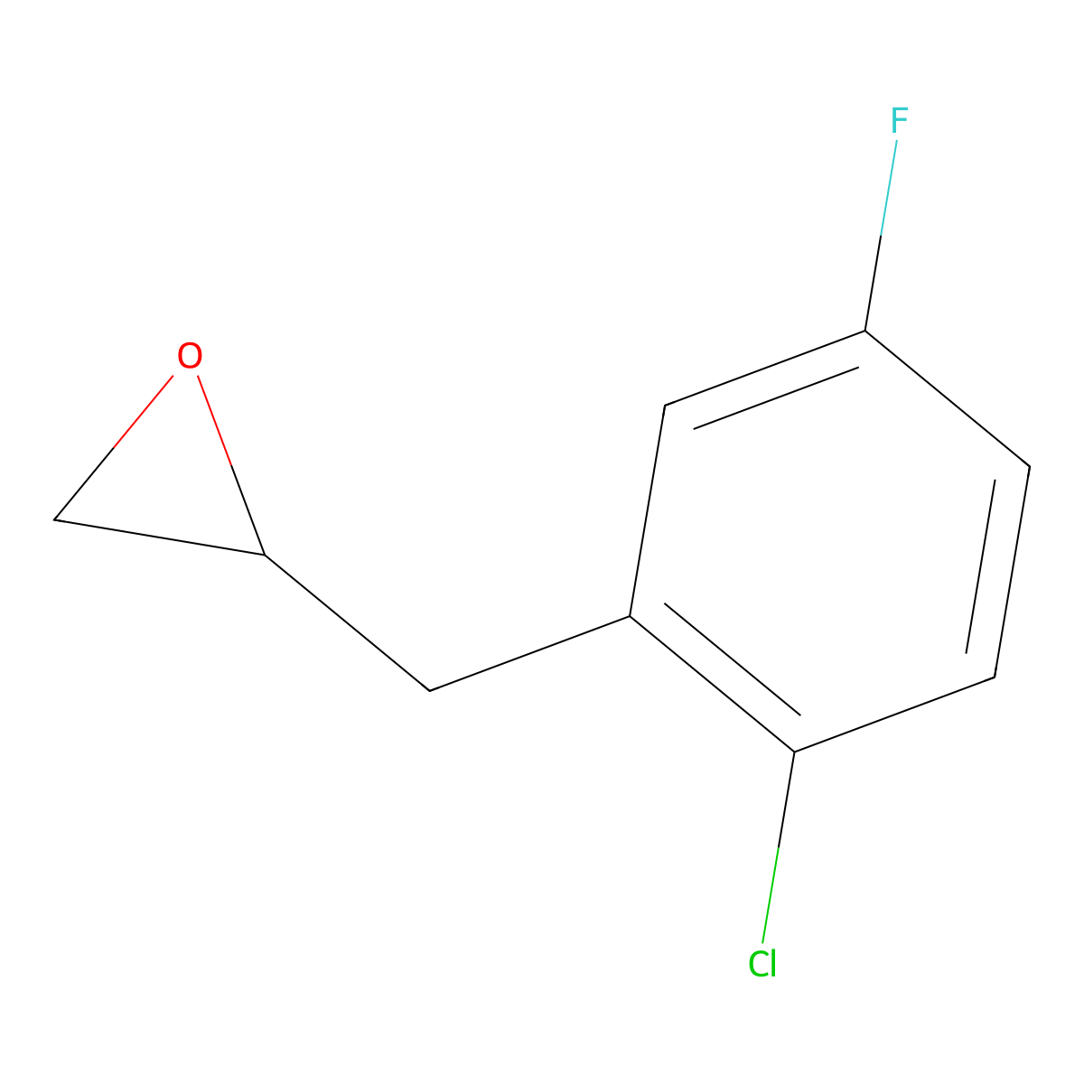 2-[(2-Chloro-5-fluorophenyl)methyl]oxirane molecular structure, CAS 1596052-92-4