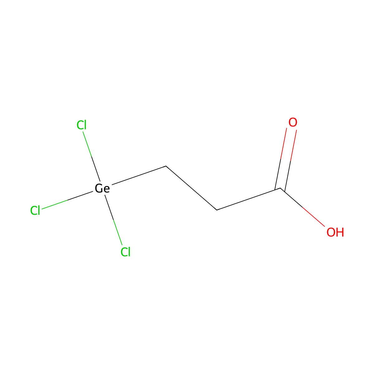 3-(Trichlorogermyl)propanoic acid molecular structure, CAS 15961-23-6