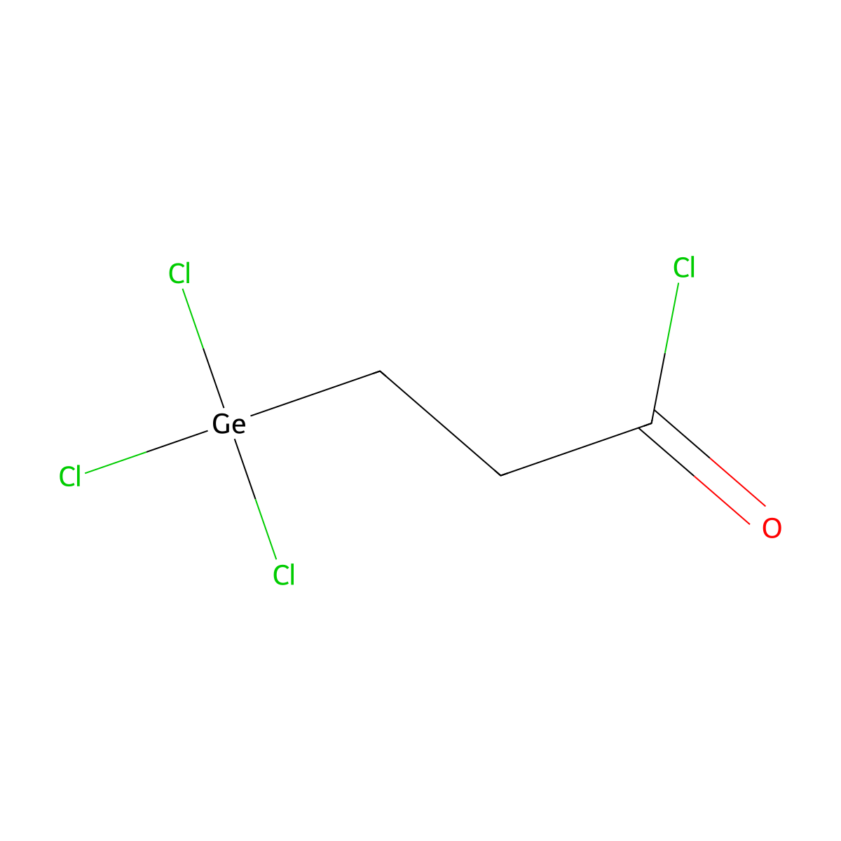 Propanoyl chloride, 3-(trichlorogermyl)- molecular structure, CAS 15961-24-7