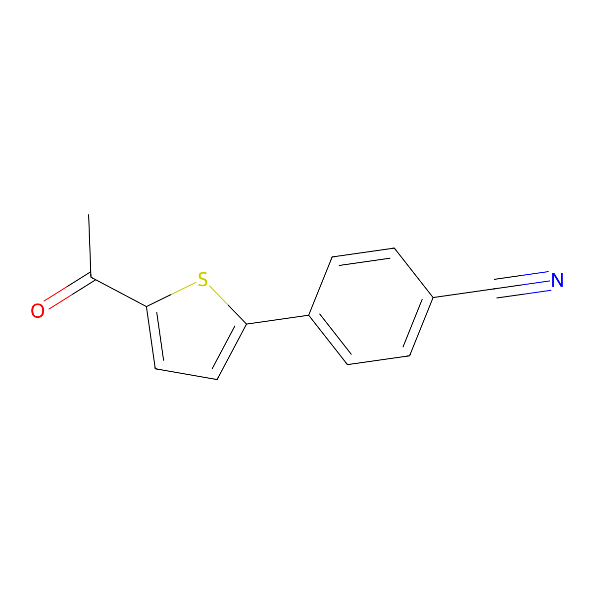 4-(5-Acetyl-2-thienyl)benzonitrile molecular structure, CAS 15961-47-4