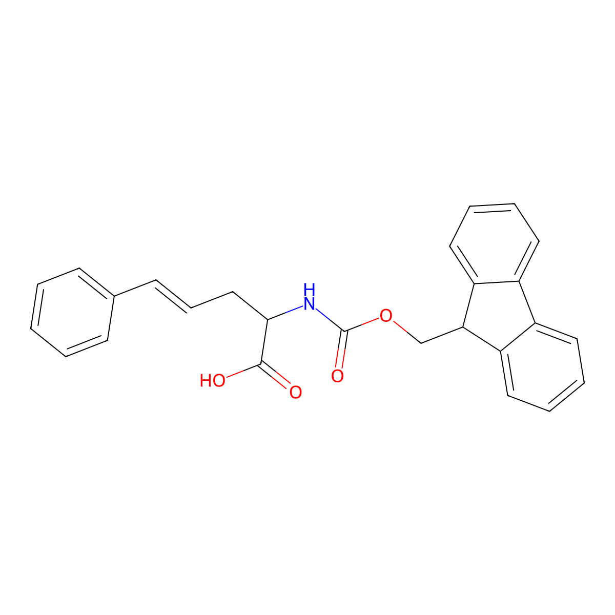 Fmoc-3-styryl-L-alanine molecular structure, CAS 159610-82-9