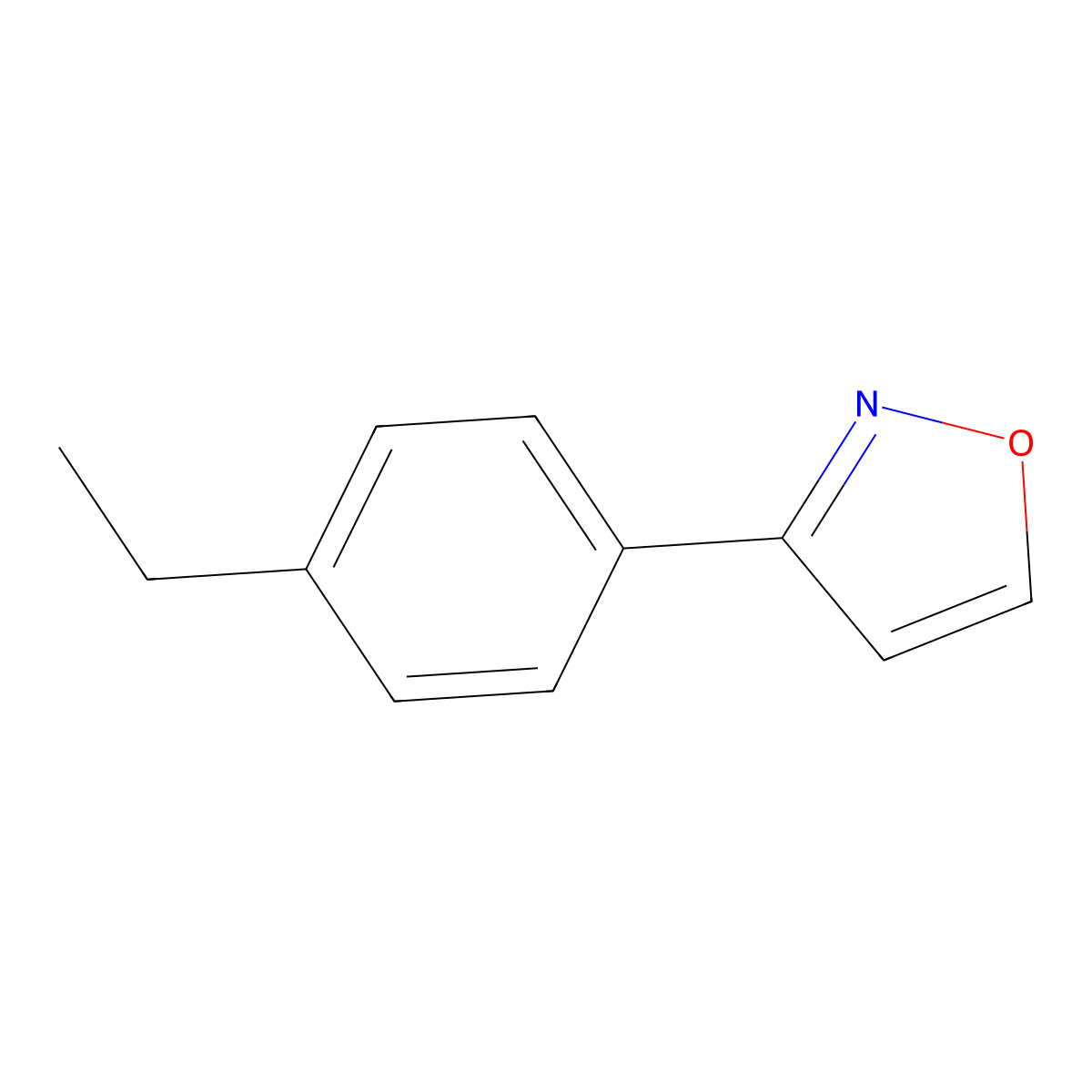 3-(4-Ethylphenyl)isoxazole molecular structure, CAS 1596112-35-4
