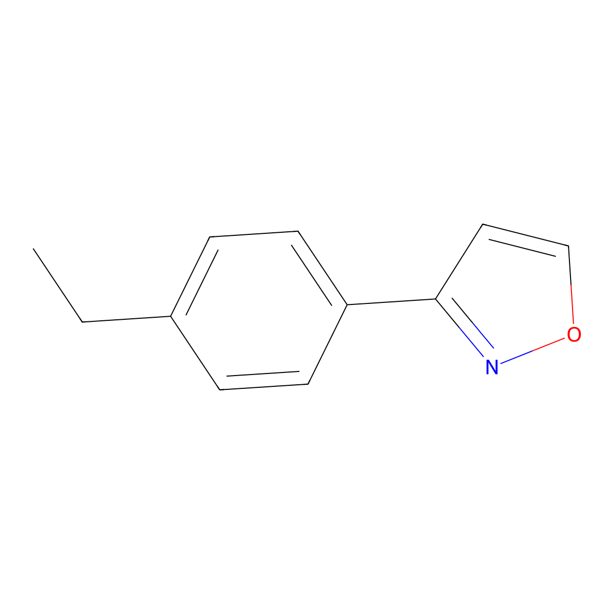 3-(4-Ethylphenyl)isoxazole molecular structure, CAS 1596112-35-4