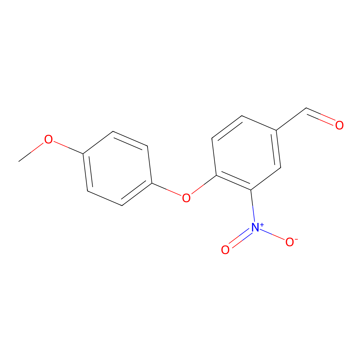 4-(4-Methoxyphenoxy)-3-nitrobenzaldehyde molecular structure, CAS 15962-63-7