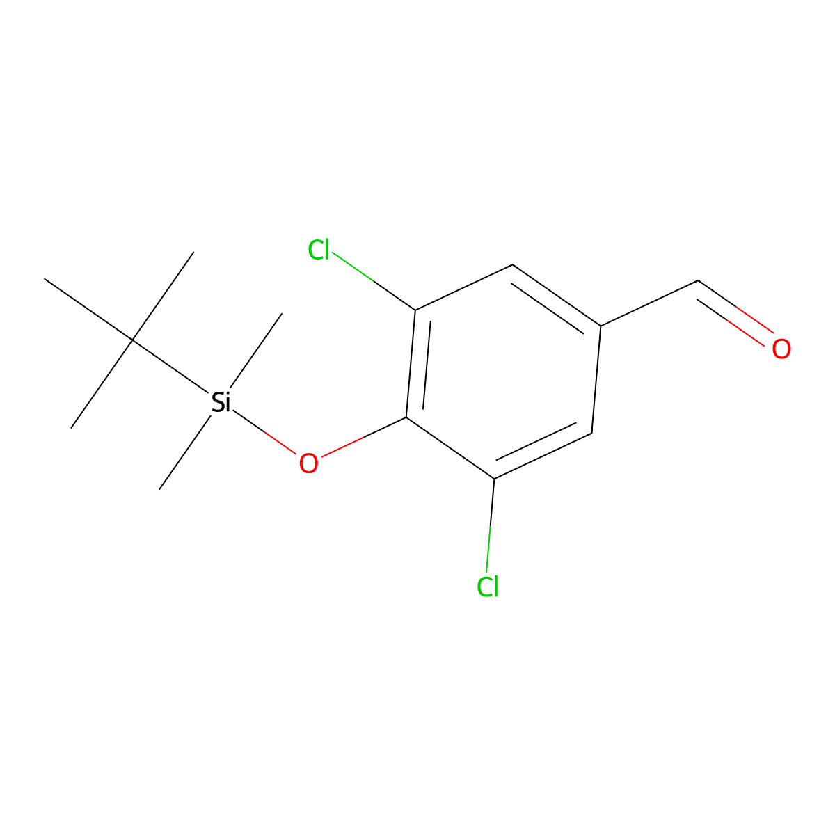 4-[(Tert-butyldimethylsilyl)oxy]-3,5-dichlorobenzaldehyde molecular structure, CAS 159622-19-2