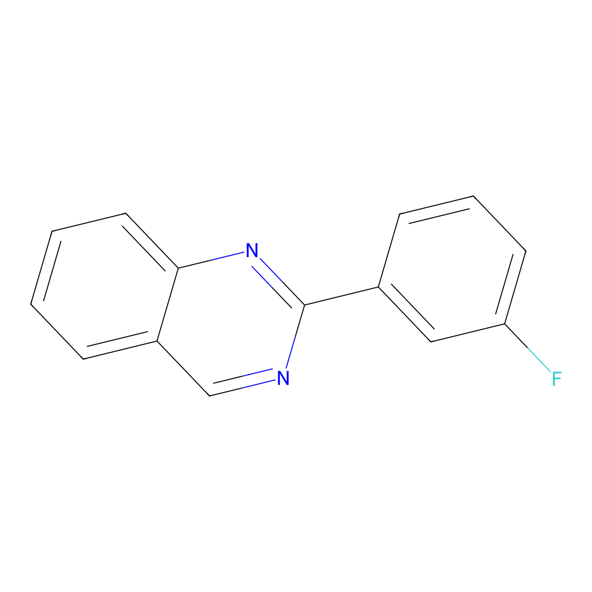 2-(3-Fluorophenyl)quinazoline molecular structure, CAS 1596243-24-1