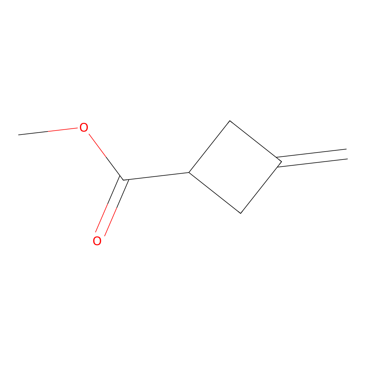 Methyl 3-methylenecyclobutanecarboxylate molecular structure, CAS 15963-40-3