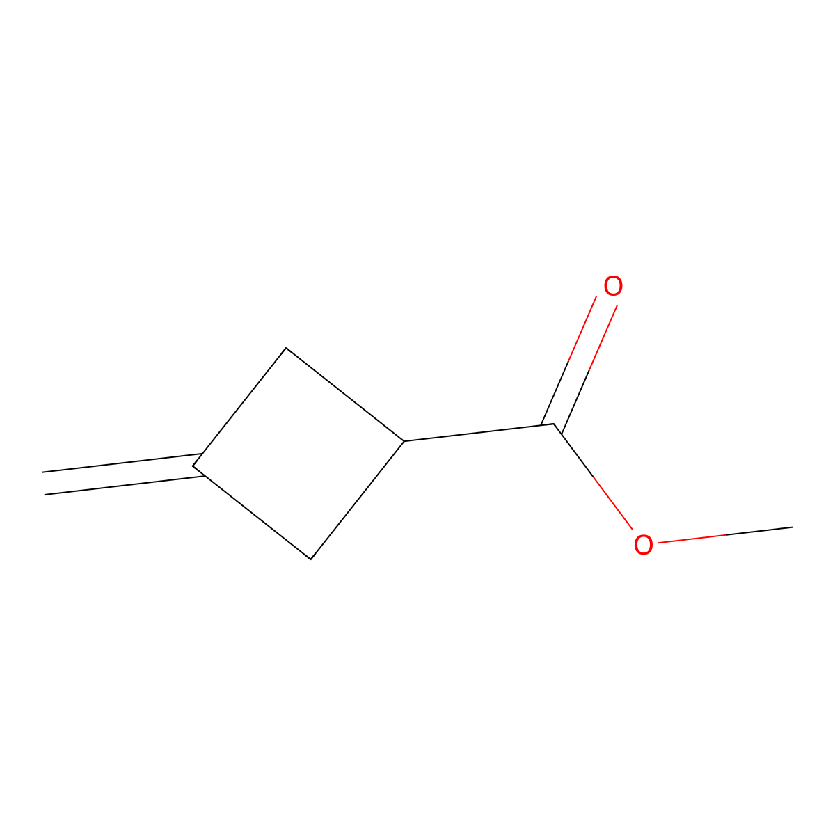 Methyl 3-methylenecyclobutanecarboxylate molecular structure, CAS 15963-40-3