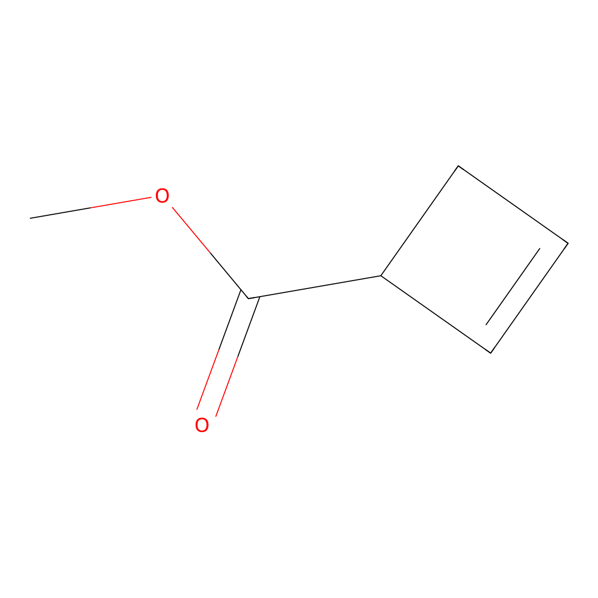 Methyl cyclobut-2-ene-1-carboxylate molecular structure, CAS 15963-45-8