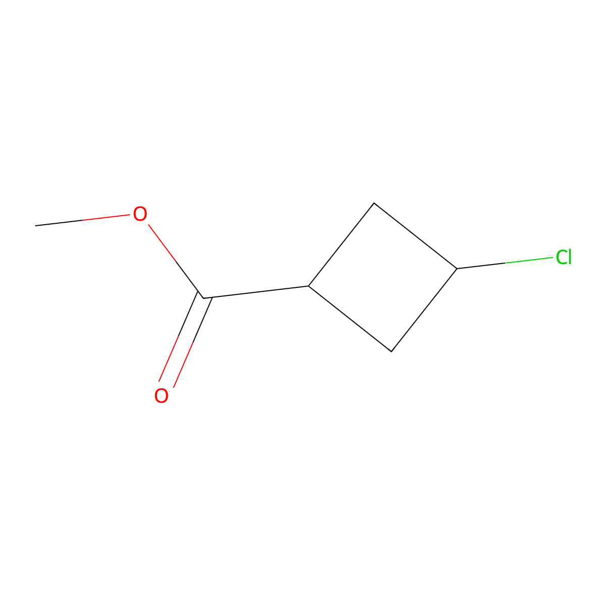 Methyl 3-chlorocyclobutanecarboxylate molecular structure, CAS 15963-46-9