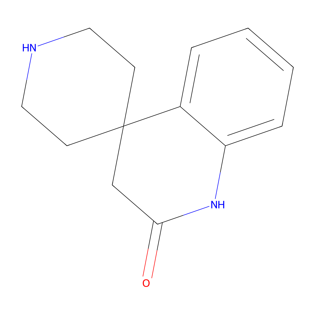 Spiro[piperidine-4,4'(1'H)-quinolin]-2'(3'H)-one molecular structure, CAS 159634-63-6
