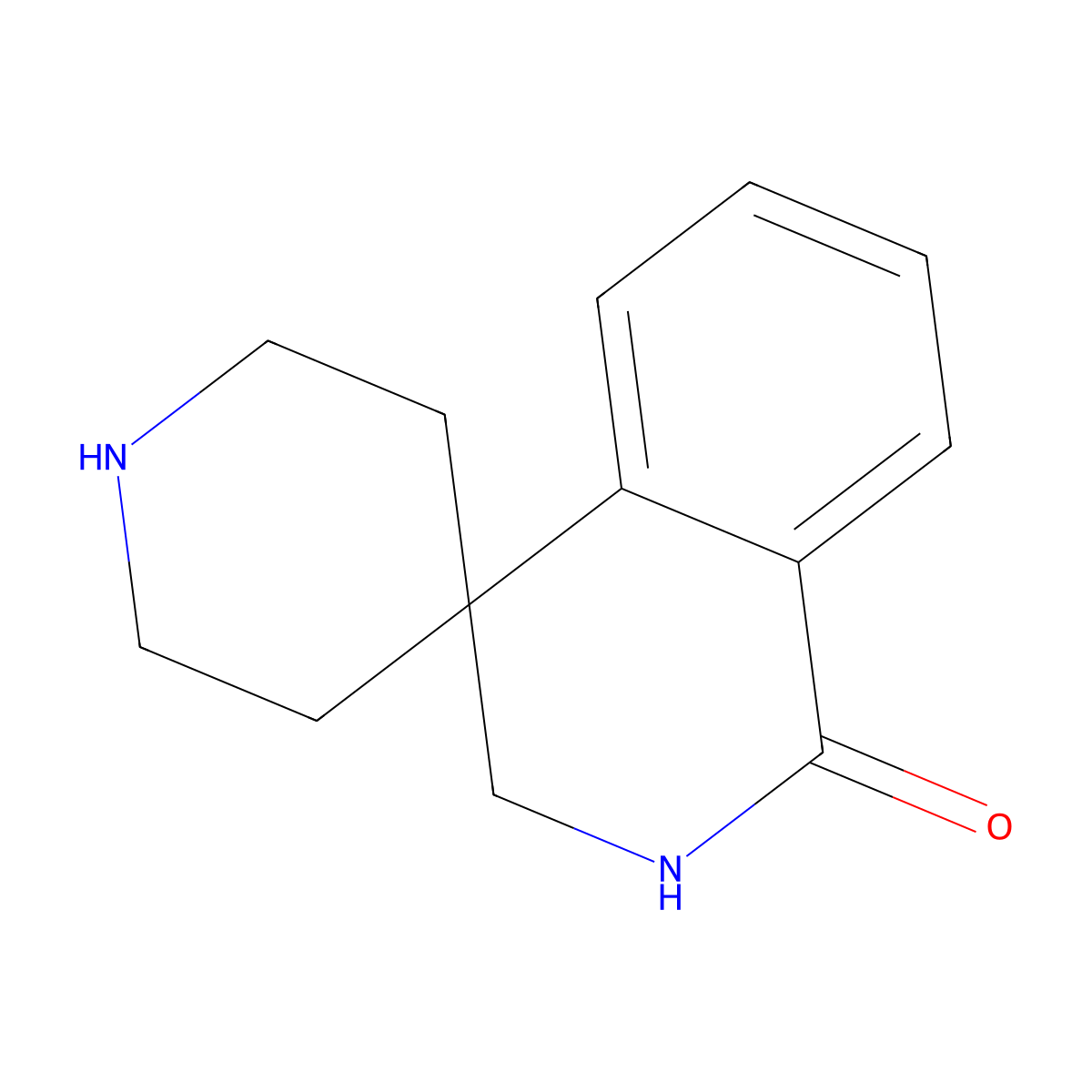 2,3-Dihydro-1h-spiro[isoquinoline-4,4'-piperidin]-1-one molecular structure, CAS 159634-65-8
