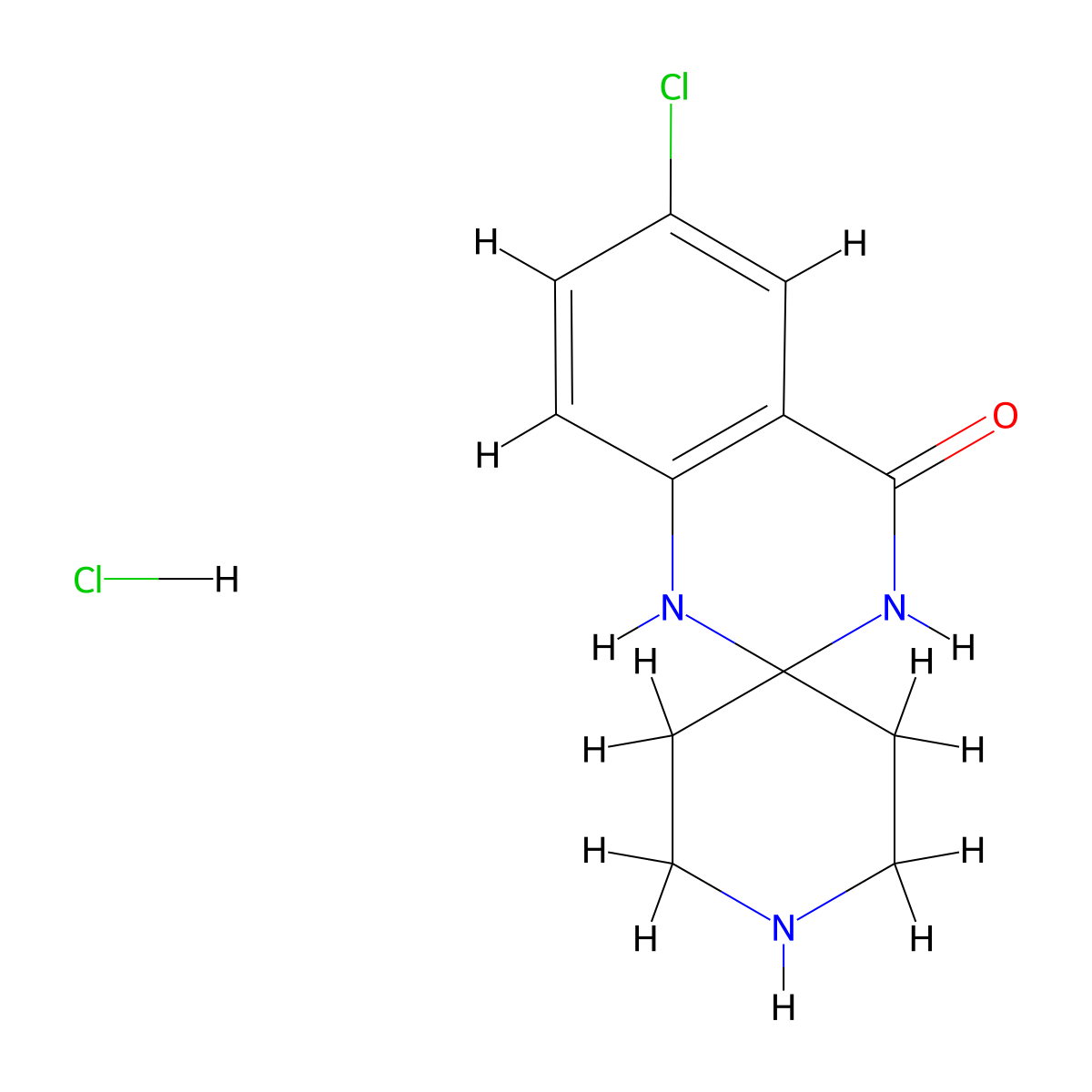 6'-chloro-1'H-spiro[piperidine-4,2'-quinazolin]-4'(3'H)-one hydrochloride molecular structure, CAS 159635-37-7