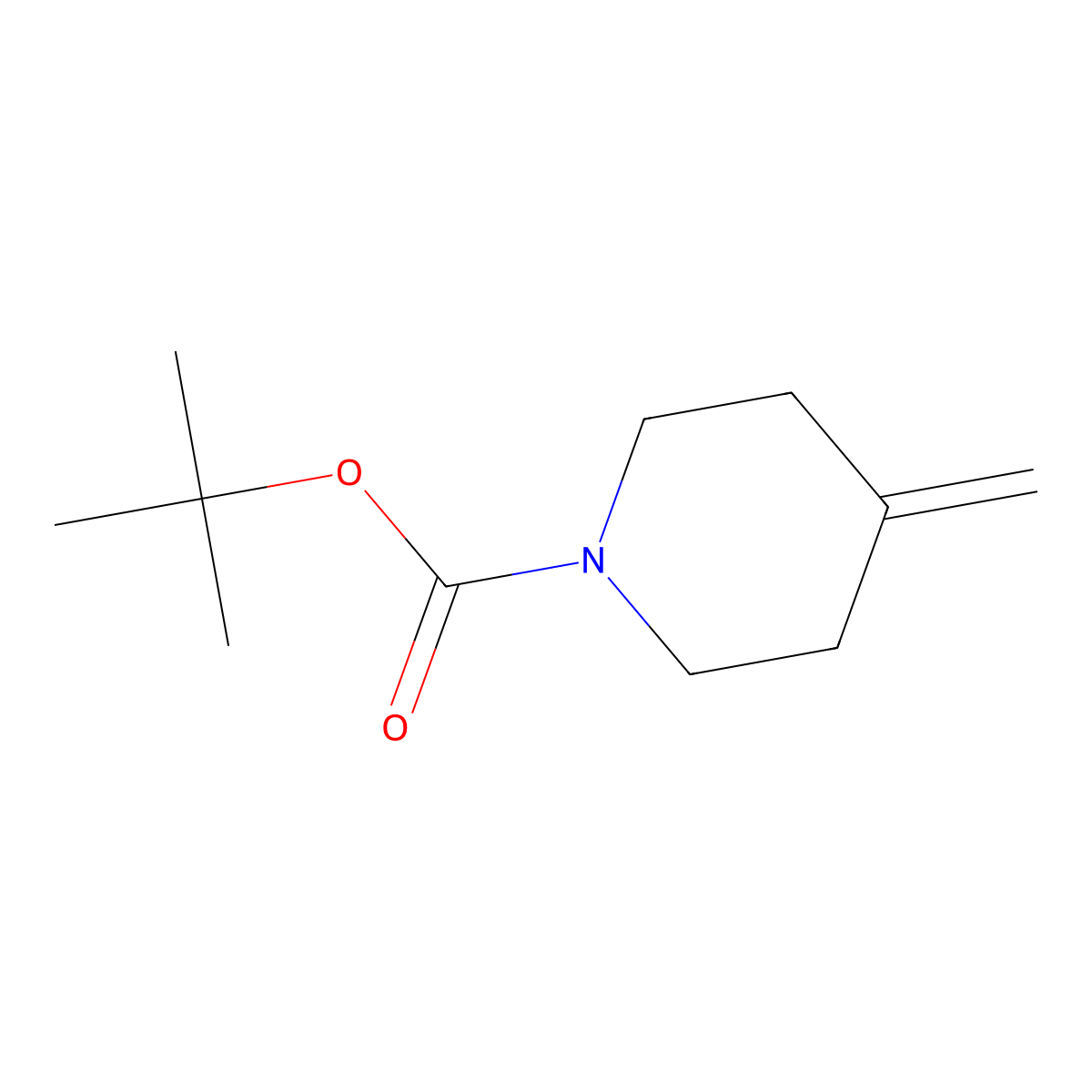 1-Boc-4-Methylenepiperidine molecular structure, CAS 159635-49-1