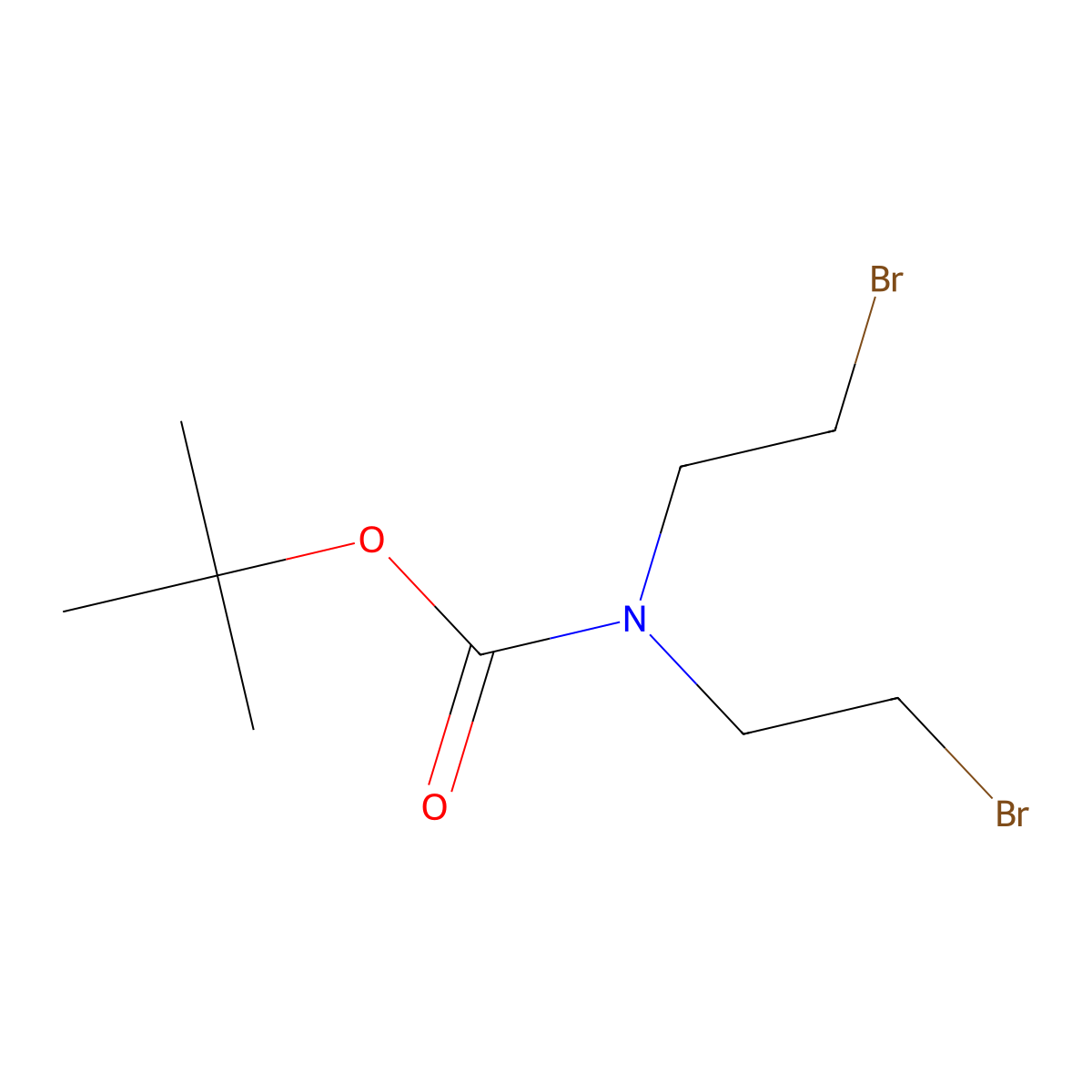Tert-butyl bis(2-bromoethyl)carbamate molecular structure, CAS 159635-50-4