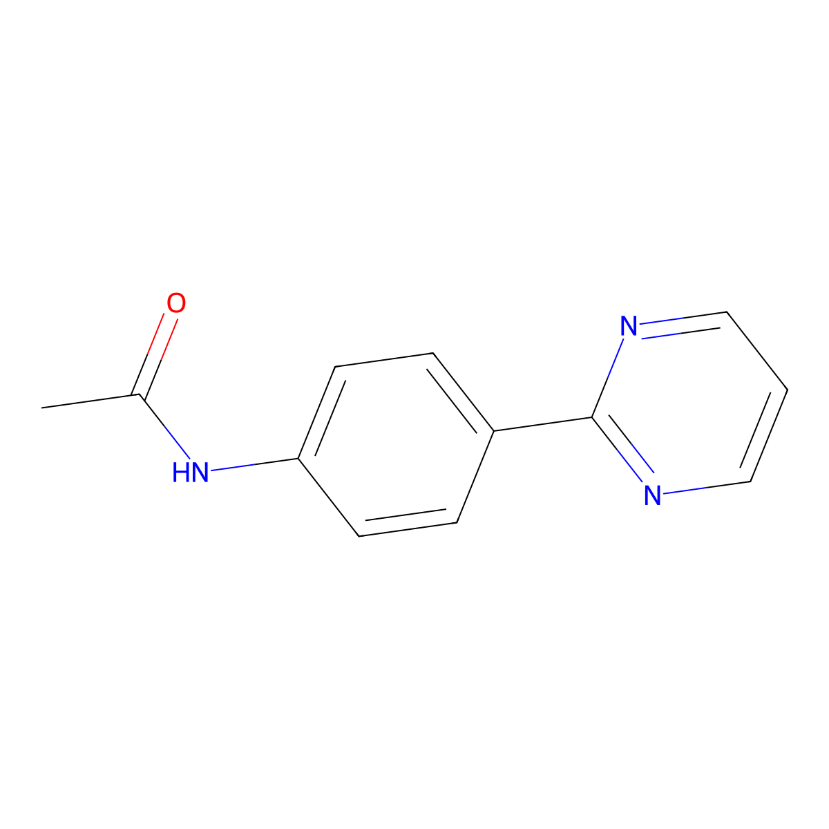 N-(4-pyrimidin-2-ylphenyl)acetamide molecular structure, CAS 1596358-26-7