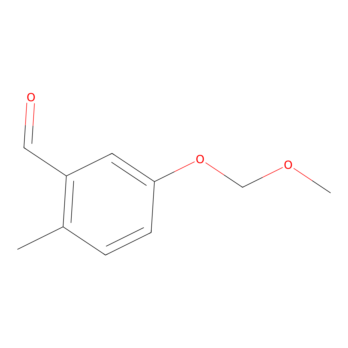 5-(Methoxymethoxy)-2-methylbenzaldehyde molecular structure, CAS 1596367-35-9