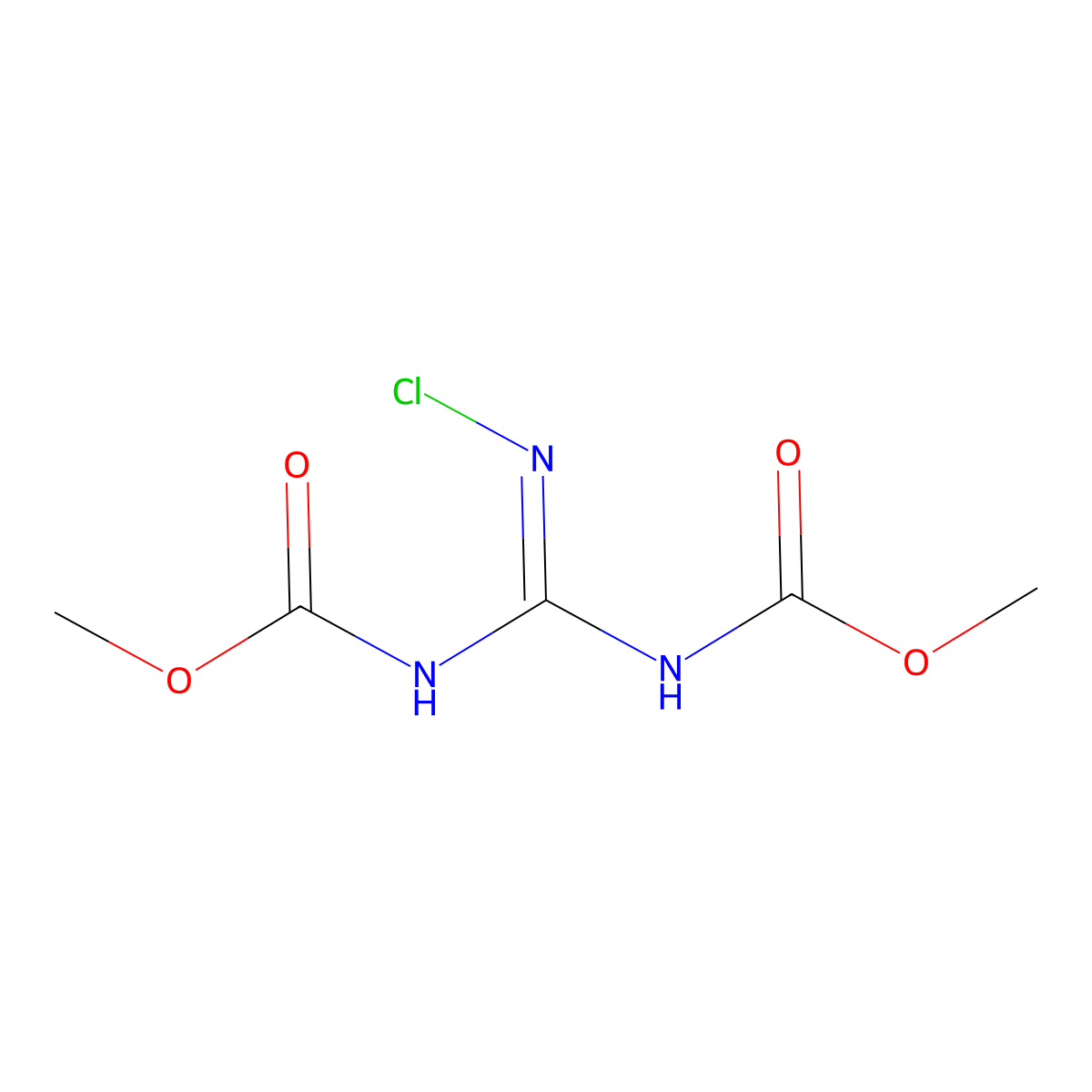 2-Chloro-1,3-bis(methoxycarbonyl)guanidine molecular structure, CAS 1596379-00-8