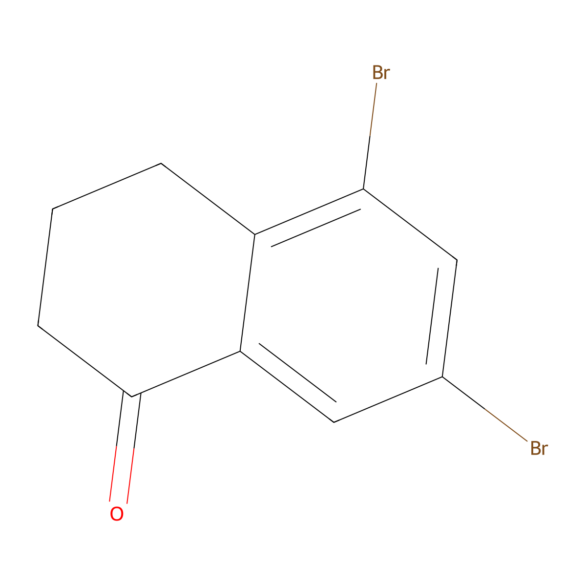 5,7-dibromo-3,4-dihydronaphthalen-1(2H)-one molecular structure, CAS 159639-61-9