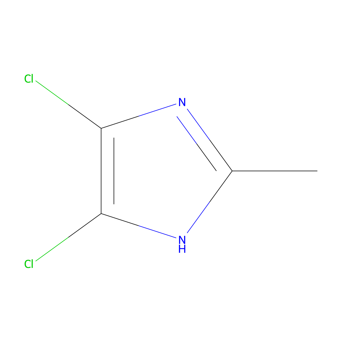 4,5-Dichloro-2-methyl-1H-imidazole molecular structure, CAS 15965-33-0