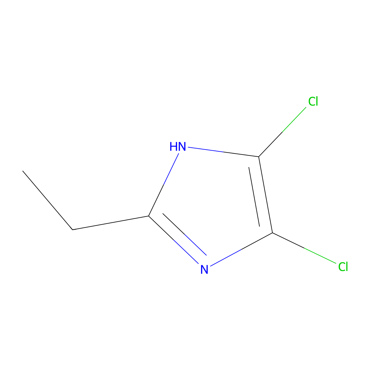 4,5-dichloro-2-ethyl-1H-imidazole molecular structure, CAS 15965-34-1