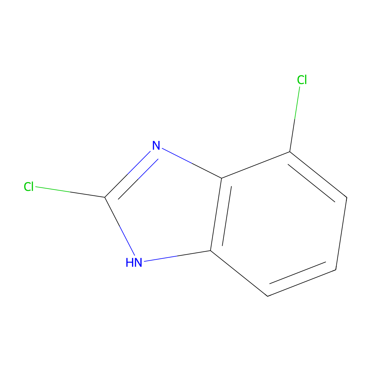 2,4-dichloro-1H-benzimidazole molecular structure, CAS 15965-56-7
