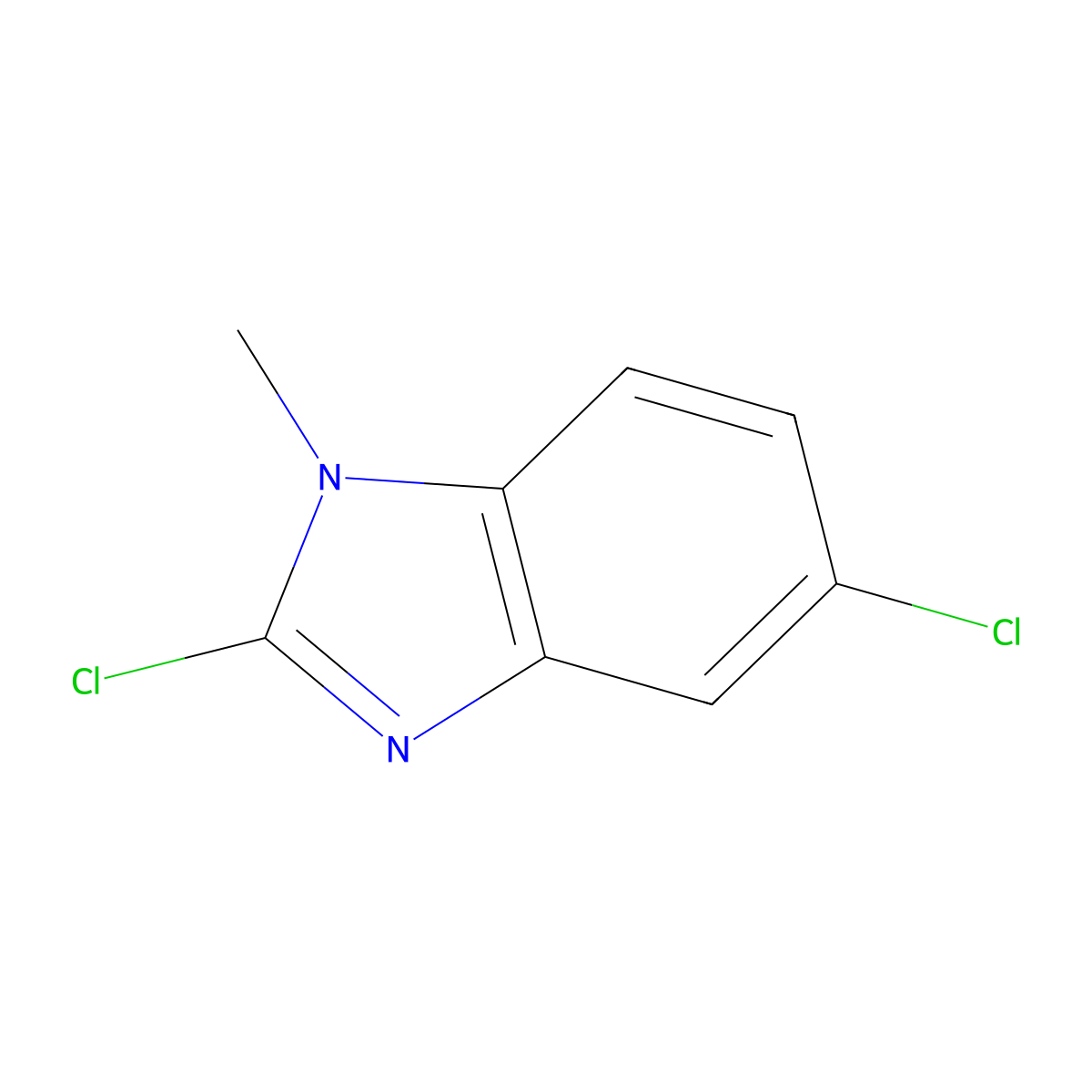 2,5-Dichloro-1-methyl-1H-benzimidazole molecular structure, CAS 15965-64-7