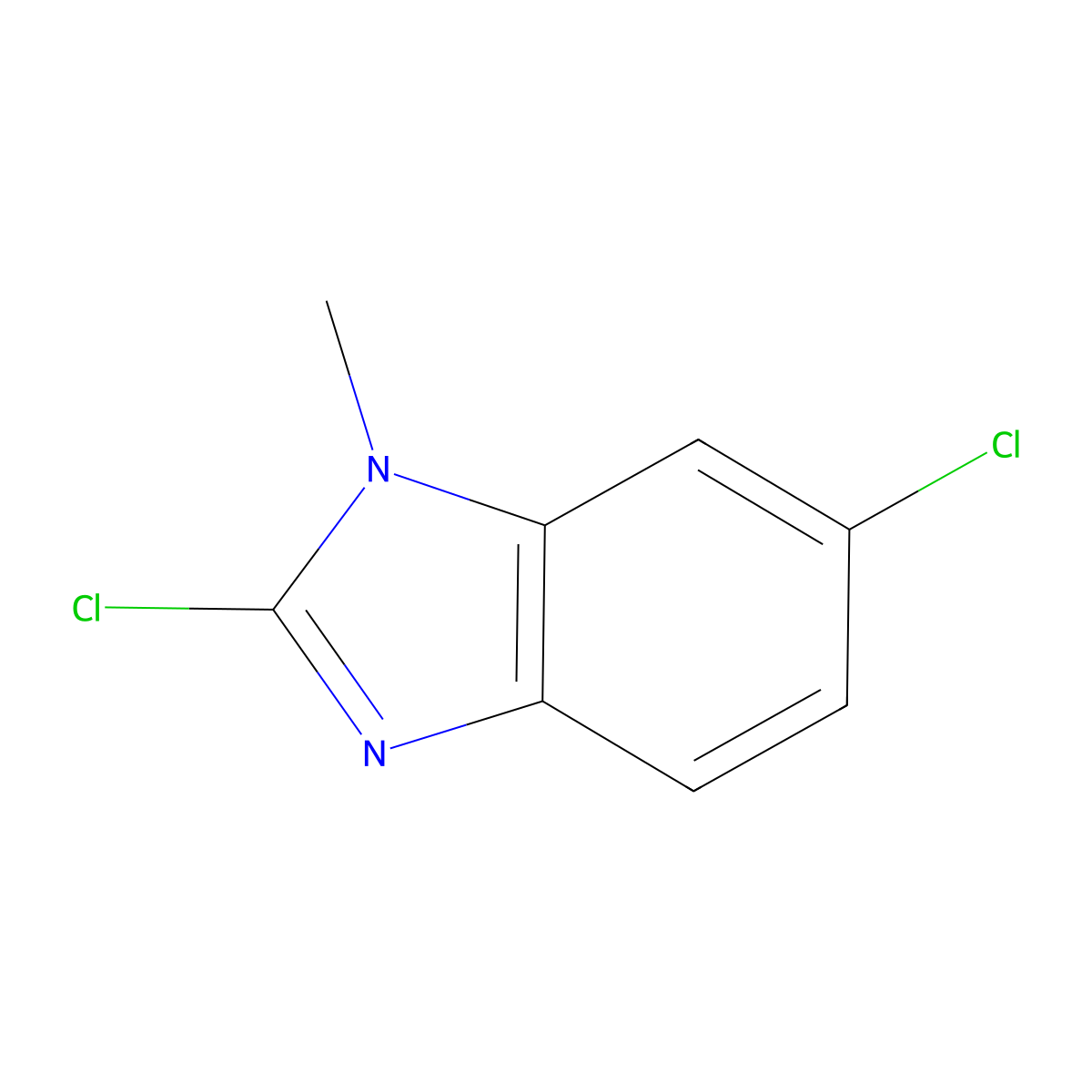2,6-dichloro-1-methyl-1H-1,3-benzodiazole molecular structure, CAS 15965-65-8