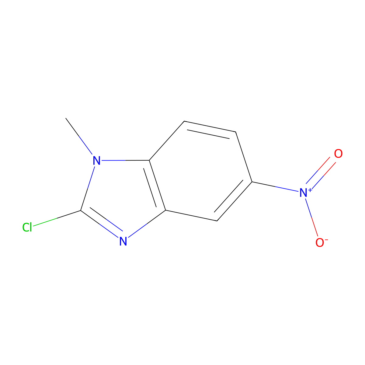2-Chloro-1-methyl-5-nitro-1H-benzimidazole molecular structure, CAS 15965-66-9