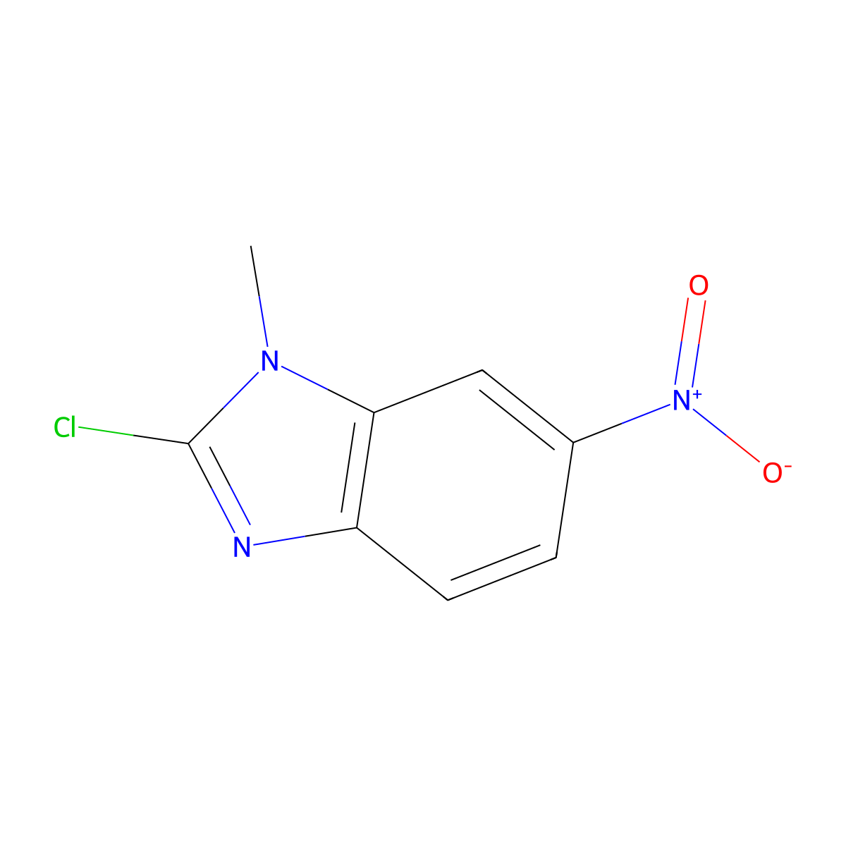 2-Chloro-1-methyl-6-nitro-1H-benzo[d]imidazole molecular structure, CAS 15965-67-0
