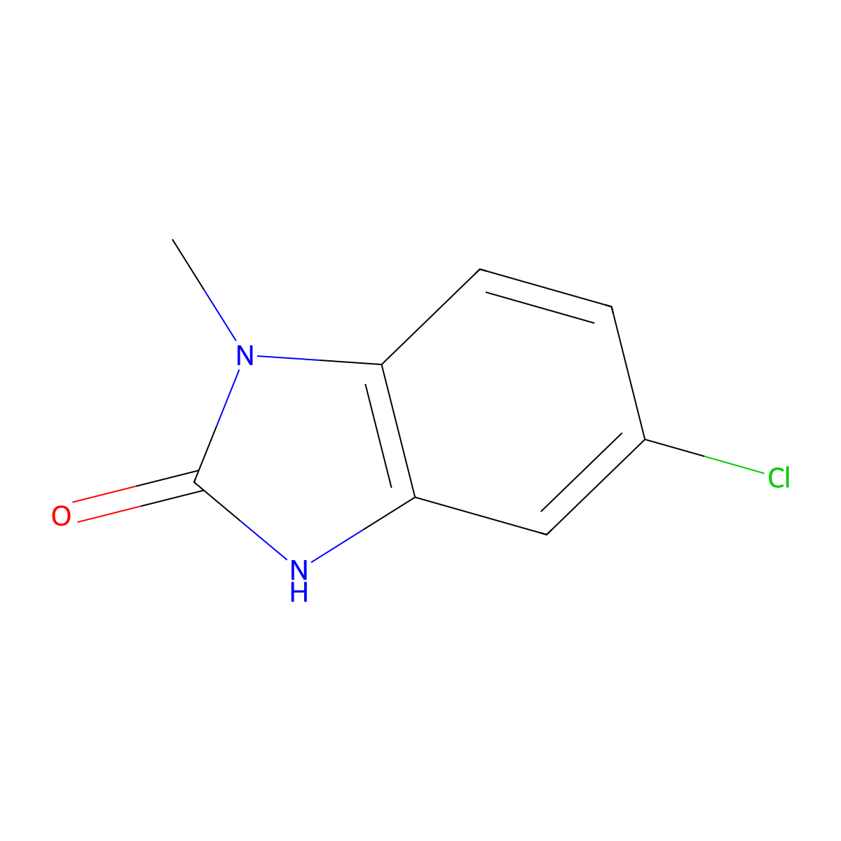 5-chloro-1-methyl-2,3-dihydro-1H-1,3-benzodiazol-2-one molecular structure, CAS 15965-71-6