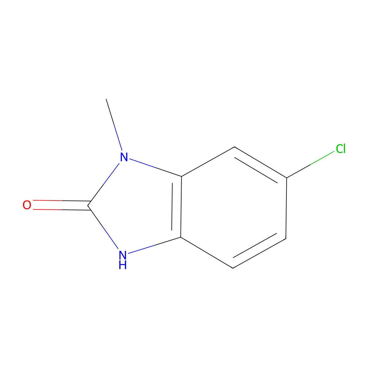 6-chloro-1-methyl-2,3-dihydro-1H-1,3-benzodiazol-2-one molecular structure, CAS 15965-72-7