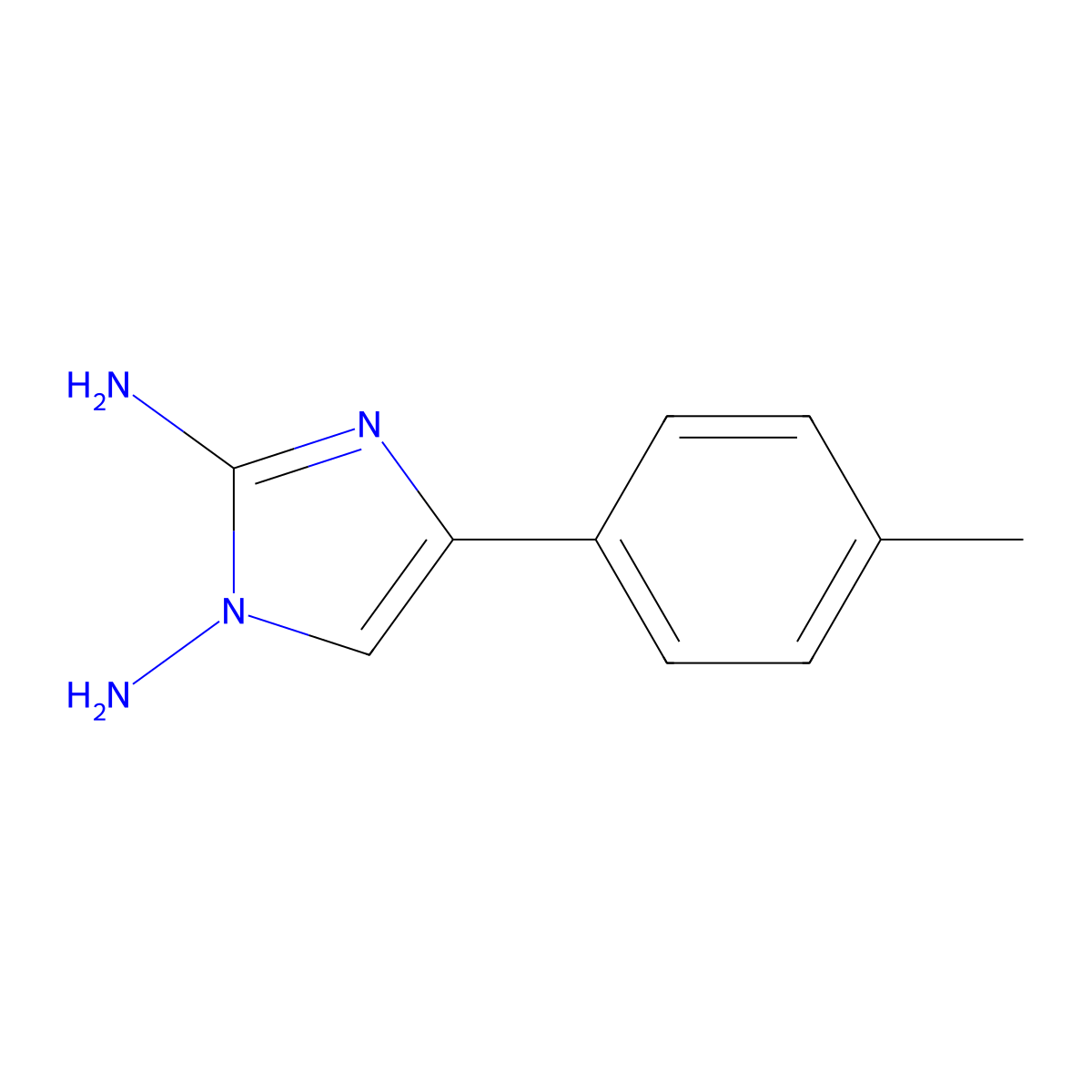 4-(4-Methylphenyl)-1H-imidazole-1,2-diamine molecular structure, CAS 15965-80-7