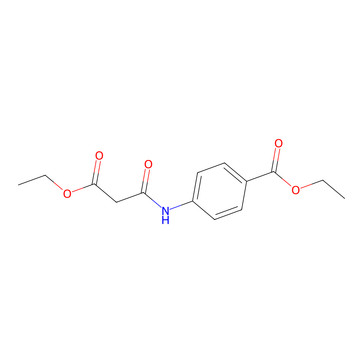 Ethyl 4-[(3-ethoxy-3-oxopropanoyl)amino]benzoate molecular structure, CAS 159657-36-0