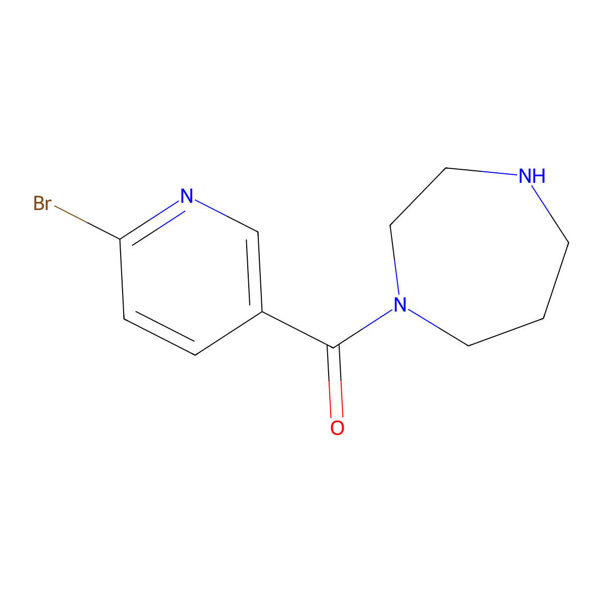 1-(6-Bromopyridine-3-carbonyl)-1,4-diazepane molecular structure, CAS 1596582-96-5