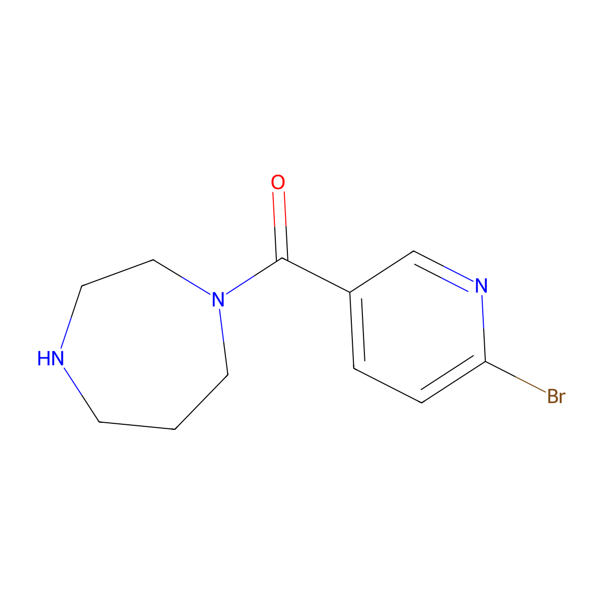 1-(6-Bromopyridine-3-carbonyl)-1,4-diazepane molecular structure, CAS 1596582-96-5