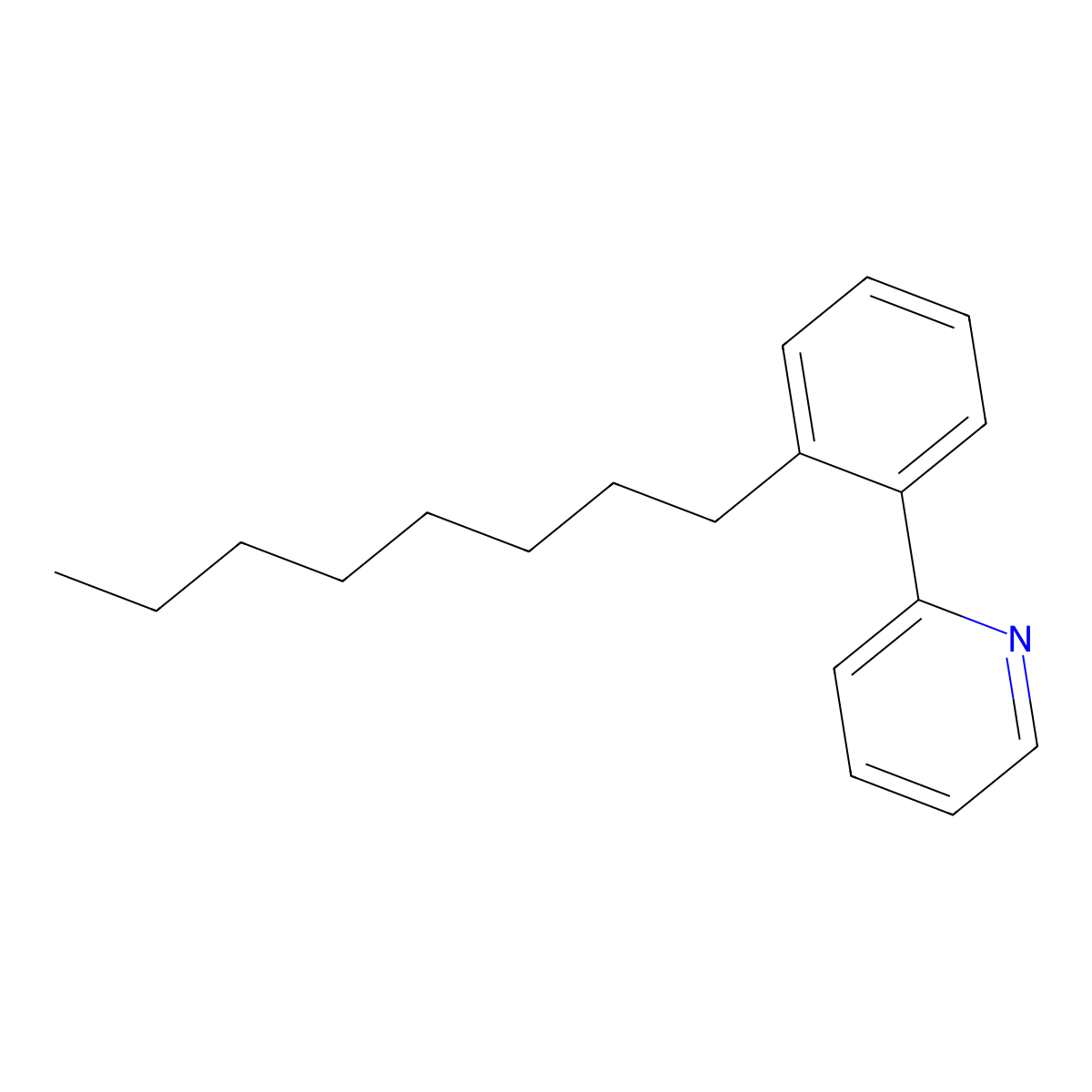 2-(2-Octylphenyl)pyridine molecular structure, CAS 159659-52-6
