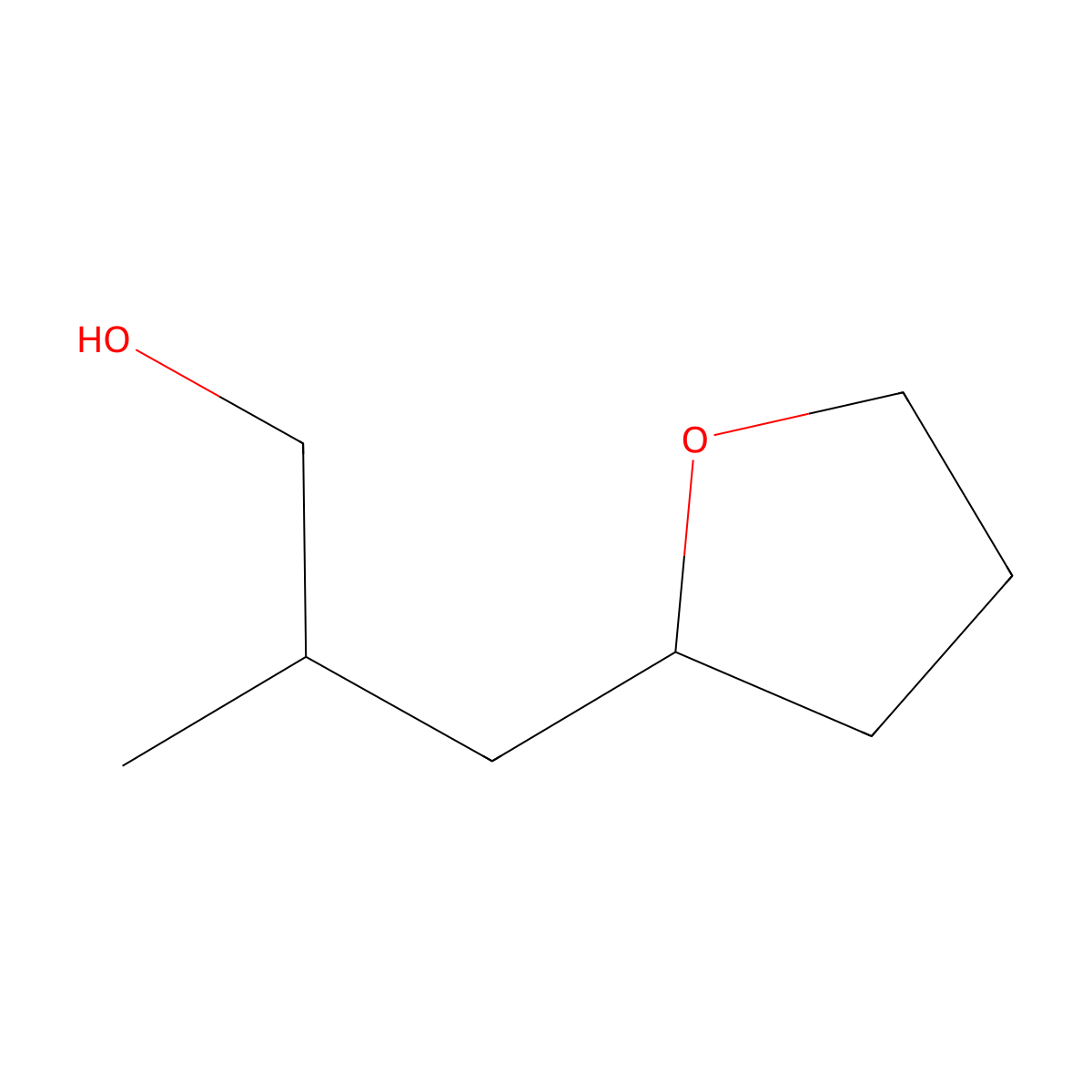 2-Methyl-3-(oxolan-2-yl)propan-1-ol molecular structure, CAS 15966-13-9